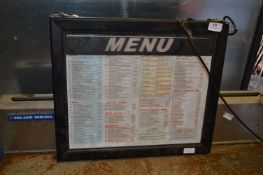 Illuminated Menu Board