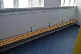*Two Wall Mounted Bench Units with Coat Hooks (As