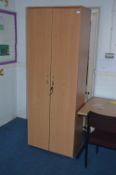 *7ft Beech Storage Cupboard