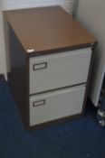 *Two Drawer Foolscap Filing Cabinet (Coffee & Crea
