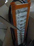 Eight Industrial Twin Tube Light Fittings