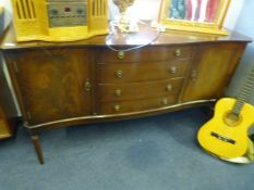 Mahogany Serpentine Fronted Sideboard