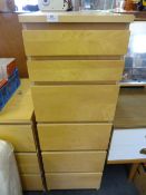 IKEA Beech Effect Nine Drawer Filing Cabinet