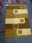 Brown Patterned Rug 118x168cm