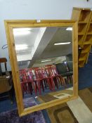 Large Pine Framed Wall Mirror