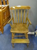 Elm & Oak Child's High Seat Chair