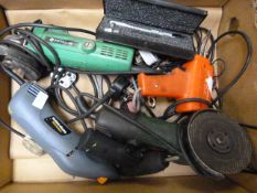 Box Containing Two Hitachi Grinders, Soldering Iro