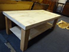 Cream Painted Beech Shabby Chic Coffee Table
