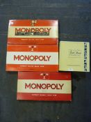 Three Monopoly Board Games and Trivial Pursuit