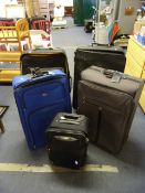 Five Assorted Large and Small Suitcases