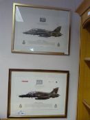 Pair of Framed Prints - Hawk T1a and Hawk T2 Signe