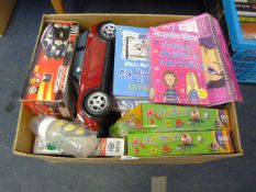Box of Toys, Building Sticks, DVDs, Books, etc.