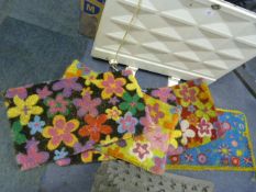 Five Floral Decorative Door Mats