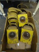 Four Roadworks Warning Lamps