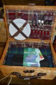 Wicker Picnic Hamper and Contents