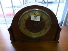 Walnut Cased Mantel Clock with Westminster Chimes