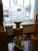 Table Lamp in the form of a Brass Oil Lamp
