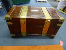 Brass Bound Campher Wood Blanket Chest