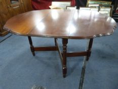 Mahogany Gate Leg Drop Leaf Dining Table