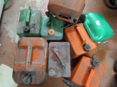 Nine Petrol Cans