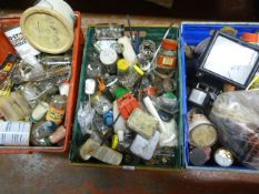 Three Plastic Crates, Assorted Screws, Nails, Bolt