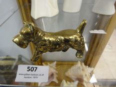 Brass Scottish Terrier Ornament