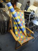 Folding Deck Chair and Windbreaker