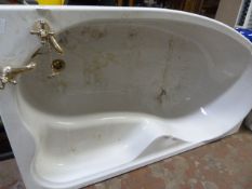 Doulton Corner Bath with Brass Taps