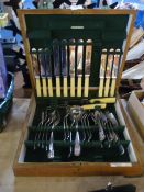 Oak Cased Canteen of Cutlery