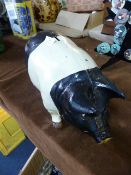Large Cast Metal Pig Money Bank