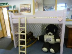 Pink Painted Single Cabin Bed
