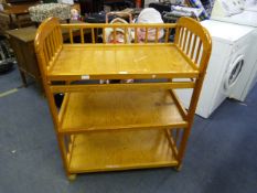 Pine Framed Nappy Changing Station