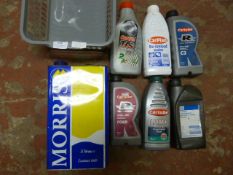 Motor Oil, Deionised Water, Brake Fluid and Transm