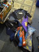 Assorted Wet Suits, Snorkel Gear, etc. (Various S