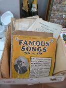 Box Containing Sheet Music