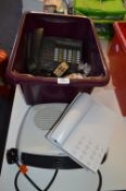 Box Containing Assorted Telephones