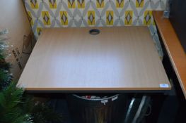 Small Beech Effect Single Desk