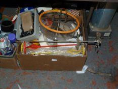 Box of Assorted Paints, Mixers, etc.