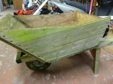 Decorative Wood Wheelbarrow