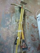 Bundle of Builders Tools; Grafters, Pickaxe, Shove