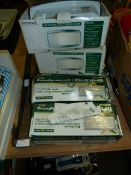 Three Stainless Steel Louver Brick Lights and Two