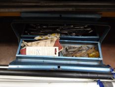 Blue Cantilever Toolbox with Assorted Spanners