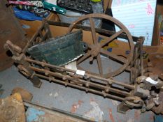 Cast Dog Grate, Rain Water Hopper and Wheel