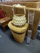 Chrome CD Storage Unit, Laundry Basket and Decorat