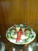 Hanging Wall Plaque Depicting Lobster and Sealife