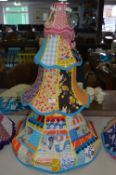 Four Assorted Patchwork Lamp Shades