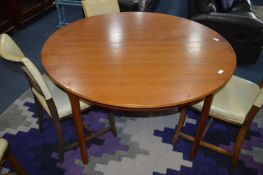 Teak Circular Extending Dining Table