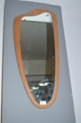 Teak Framed Wall Mirror