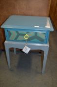 Blue Painted Bedside Cabinet