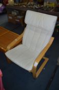IKEA Beech Framed Armchair